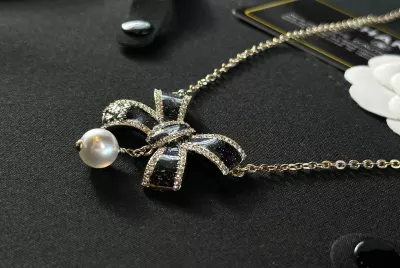 Кулон Chanel бант + ассиметричные — фото 3