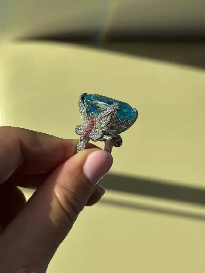 Кольцо Jacob and Co Paraiba lagoon ring — фото 5