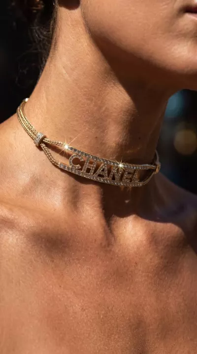 Чокер Chanel с кристаллами
