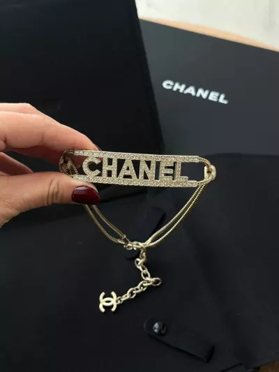 Чокер Chanel с кристаллами — фото 3